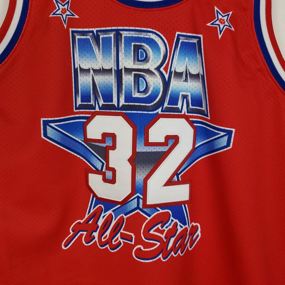 Magic Johnson Mitchell & Ness 2XL XXL Authentic NBA All-Star Jersey Red NWT - Picture 3 of 9